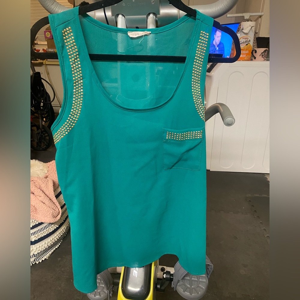 Teal blouse